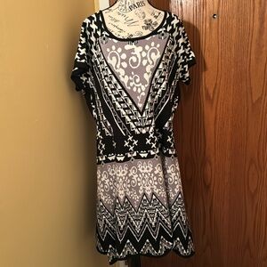 Cute multi color plus size sweater dress